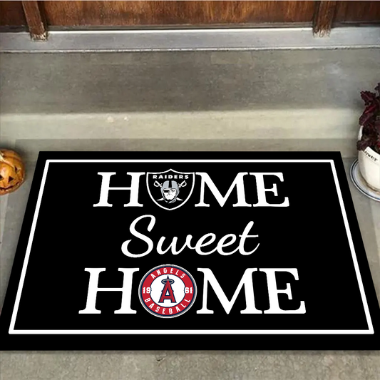 ( New Design) Home Sweet Home - Las Vegas RD And LA Angels - Anti Slip Indoor Doormat