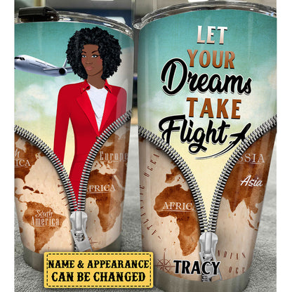 Personalized Let Your Dream Take Flight Tumbler